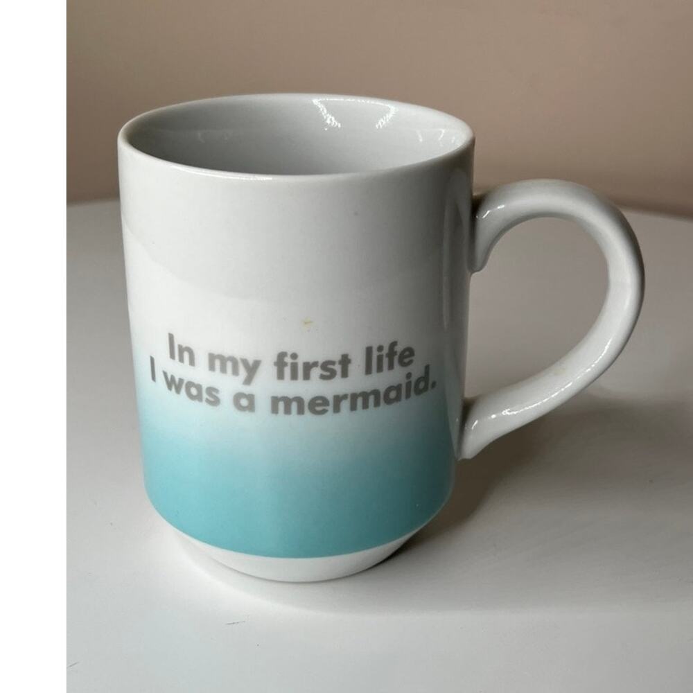 NWOT Fringe Studio Mermaid Mug Ombre "In My First Life I Was A Mermaid"